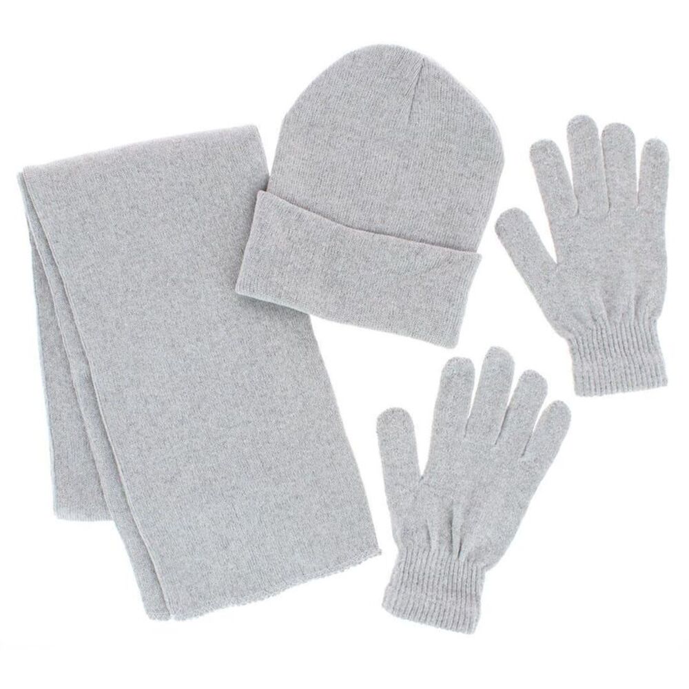 CTM Adult One Size Winter Beanie Hat Gloves and Scarf Set by Wootie